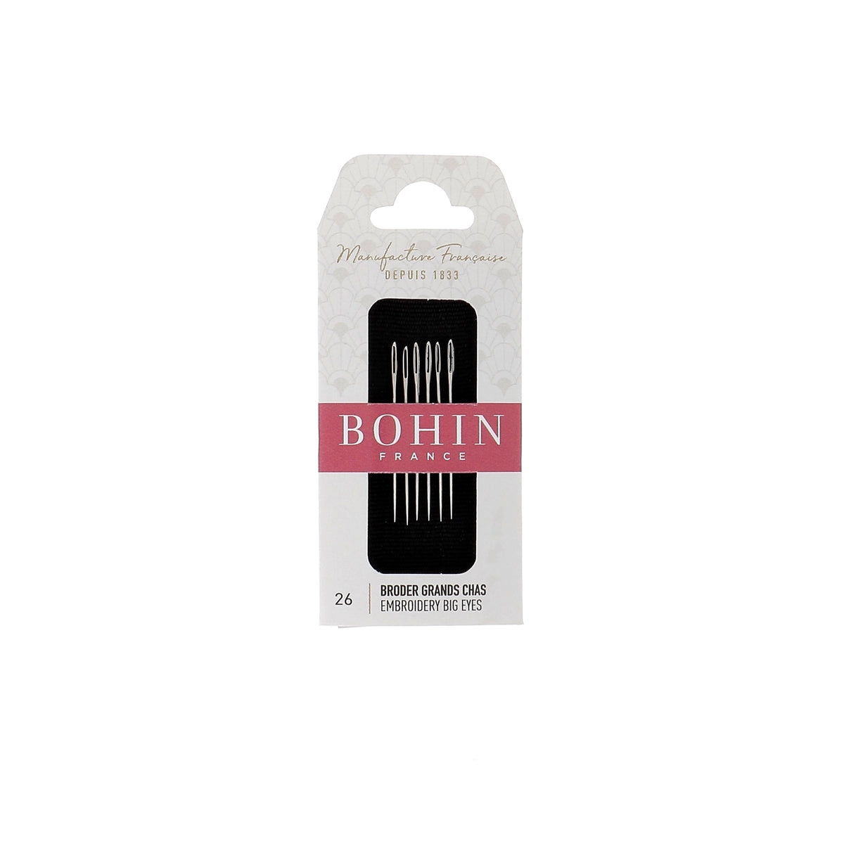 Aiguilles à broder grand chas avec pointes BOHIN