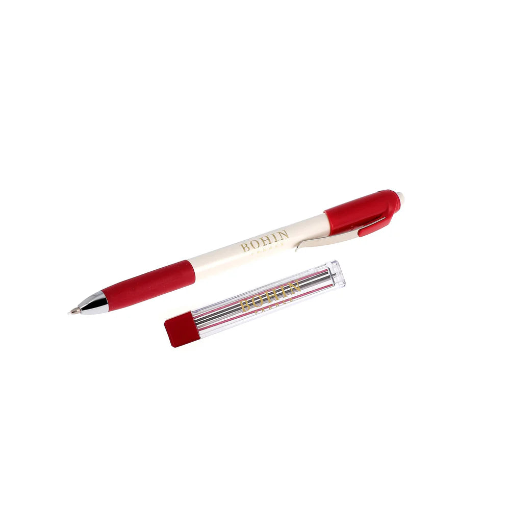 Crayon craie porte-mine 0.9 mm + 6 mines assort. 3 couleurs BOHIN