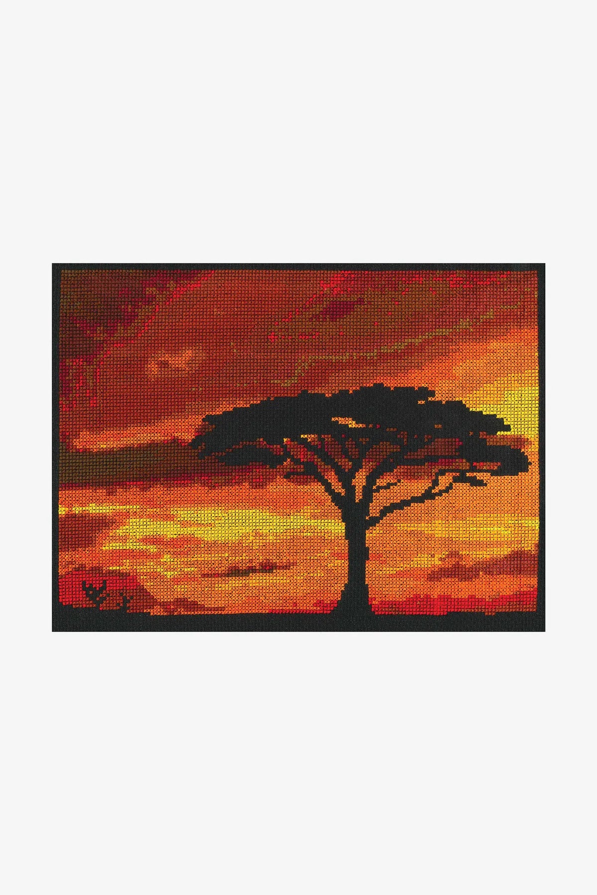 Kit Point de croix compté Coucher de soleil Savane DMC
