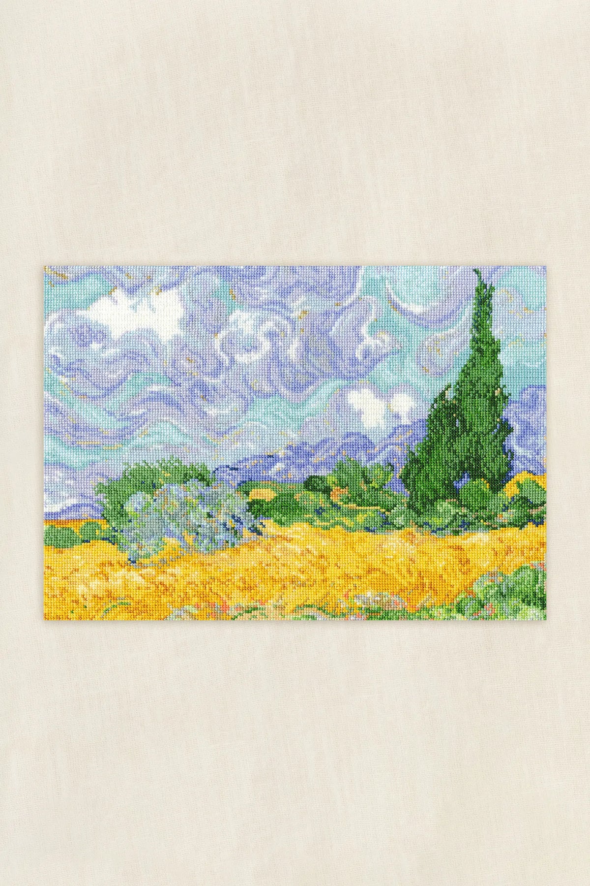 Kit Point de croix compté Champs de blé de Van Gogh DMC