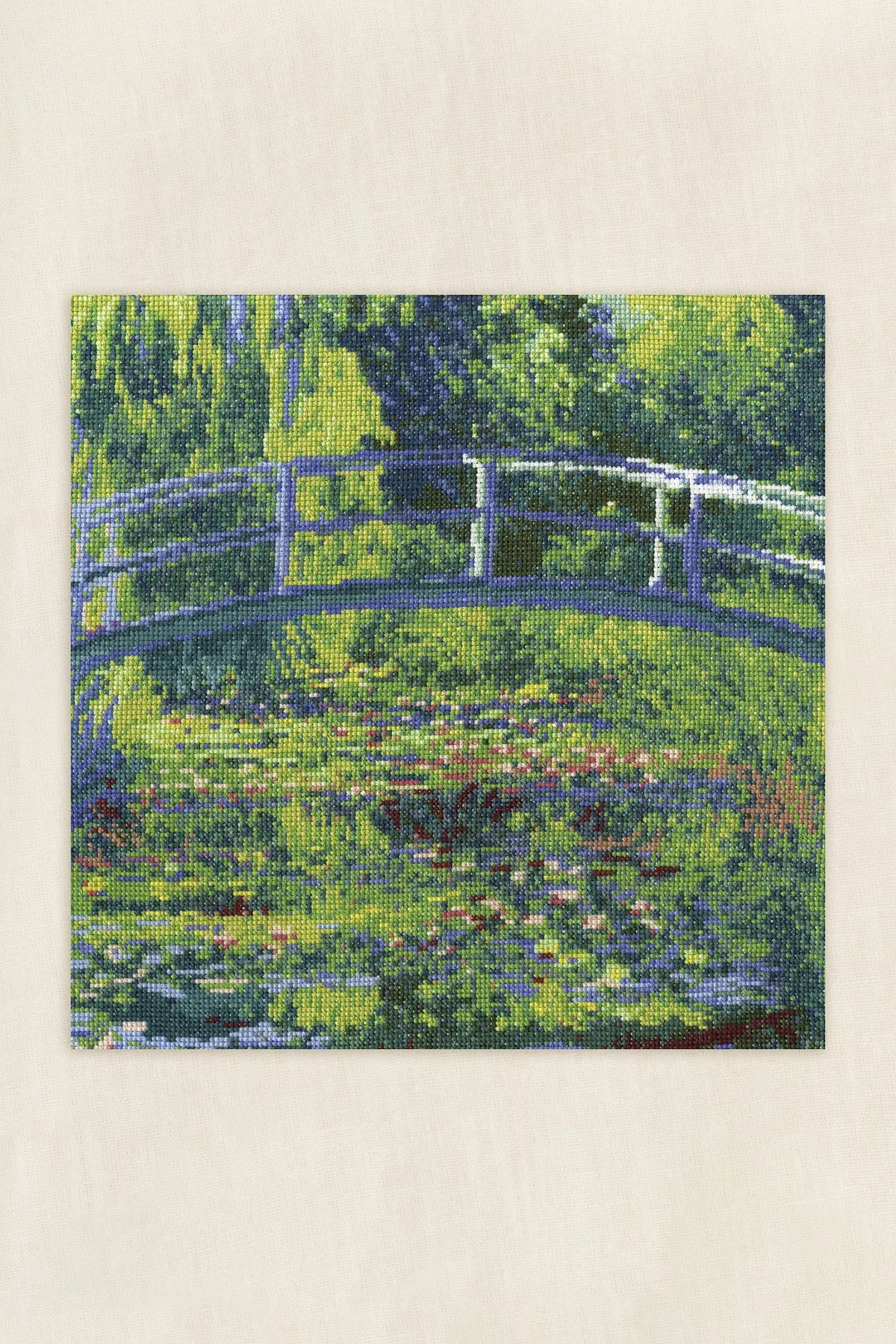 Kit Point de croix compté Bassin aux Nympheas de Monet DMC