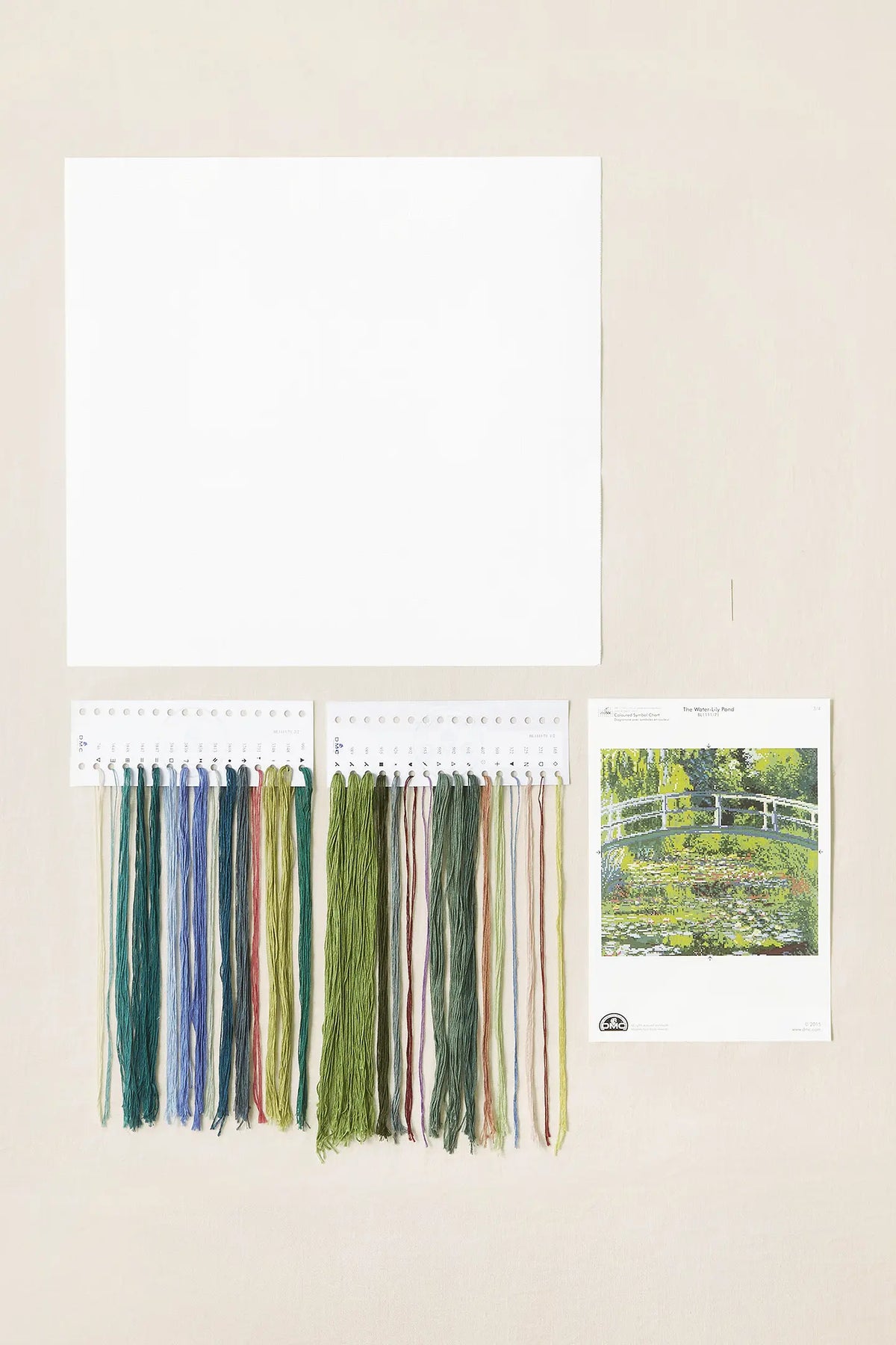 Kit Point de croix compté Bassin aux Nympheas de Monet DMC