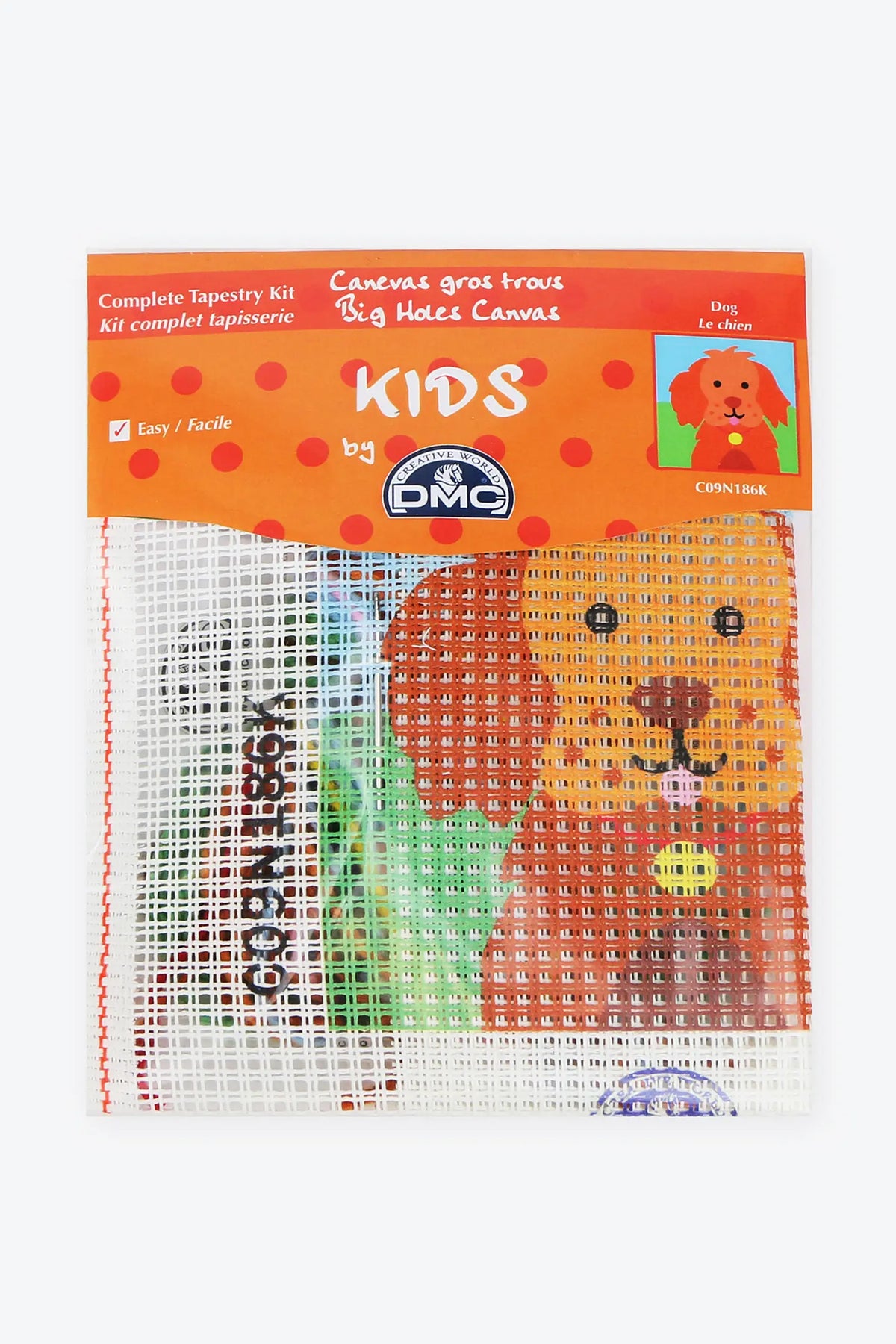 Kit canevas gros trous kids Le chien DMC