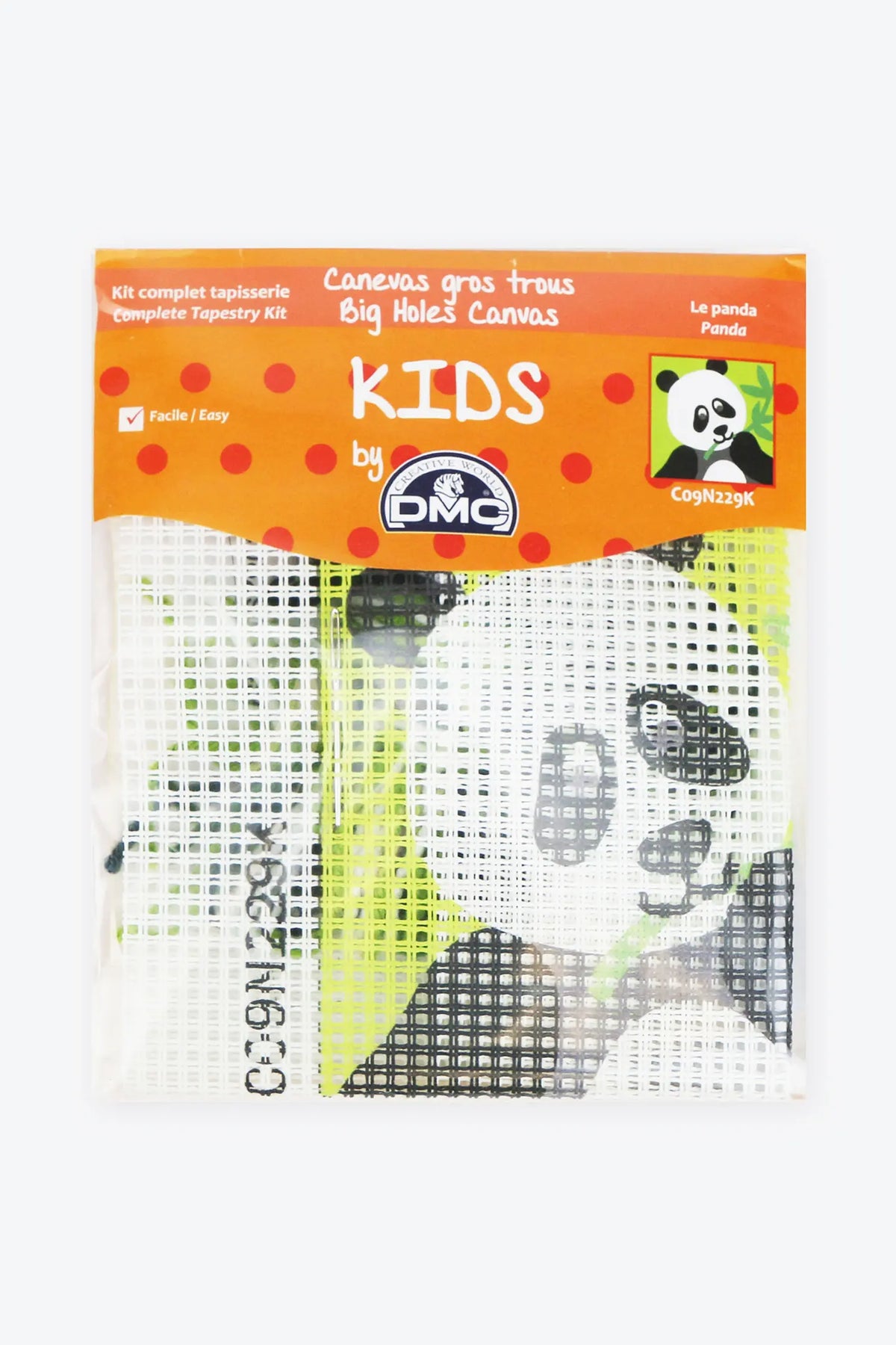 Kit canevas gros trous kids Le panda DMC