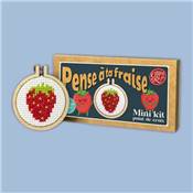 Mini-kit point de croix Pense à ta fraise