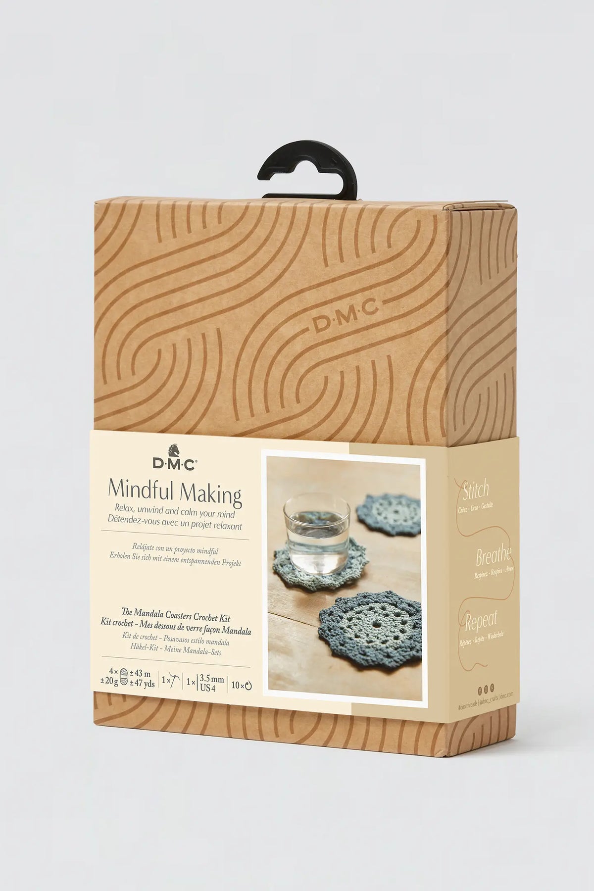 Kit crochet dessous de verre façon Mandala DMC