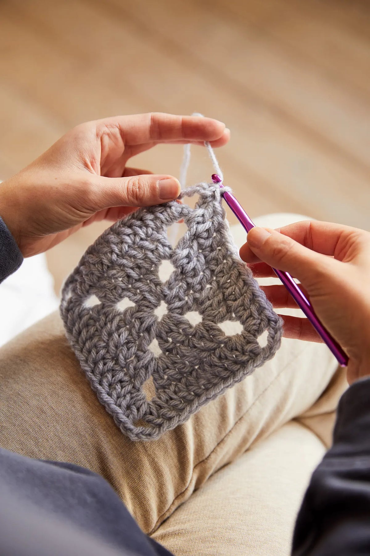 Kit crochet Ma couverture Bien-Être DMC