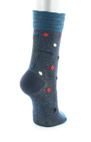 Children's socks Night flight of wild cranes