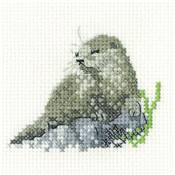 Kit point de croix compté - loutre 6 x 7.5 cm