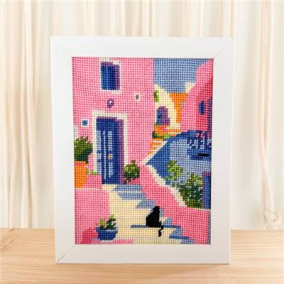 Kit canevas Escalier méditerranéen 15 x 20 cm MILPOINT