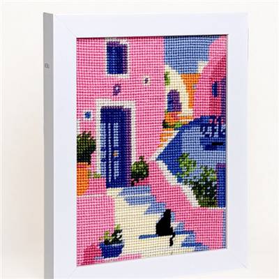 Kit canevas Escalier méditerranéen 15 x 20 cm MILPOINT