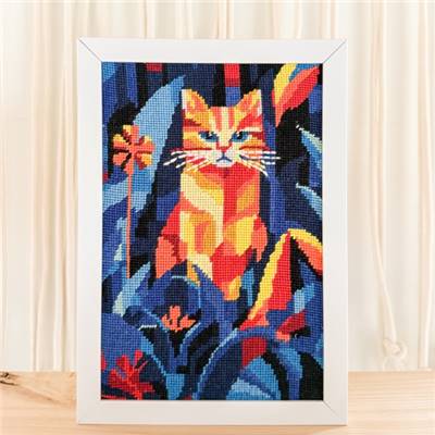 Kit canevas Chat nocturne 20 x 30 cm MILPOINT
