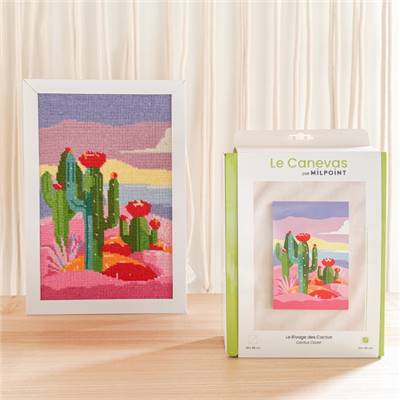 Kit canevas Le rivage des cactus 20 x 30 cm MILPOINT