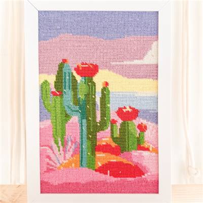 Kit canevas Le rivage des cactus 20 x 30 cm MILPOINT