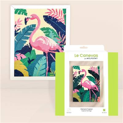 Kit canevas Flamand tropical 30 x 40 cm MILPOINT