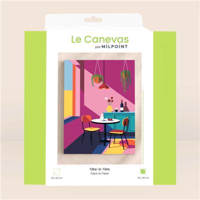 Kit canevas Tête à tête 30 x 40 cm MILPOINT