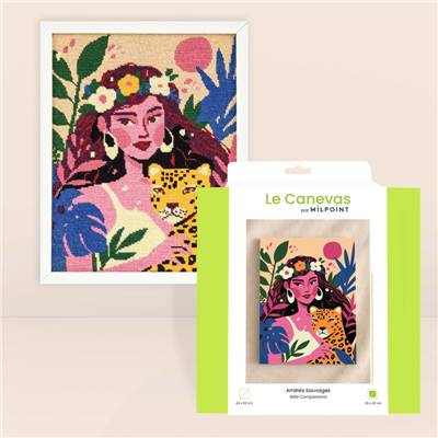 Kit canevas Amitiés sauvages 30 x 40 cm MILPOINT