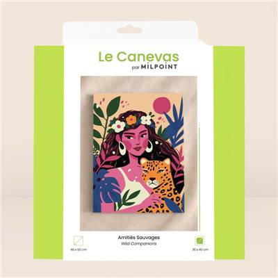 Kit canevas Amitiés sauvages 30 x 40 cm MILPOINT