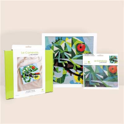 Kit canevas Caméléon perché 30 x 30 cm MILPOINT