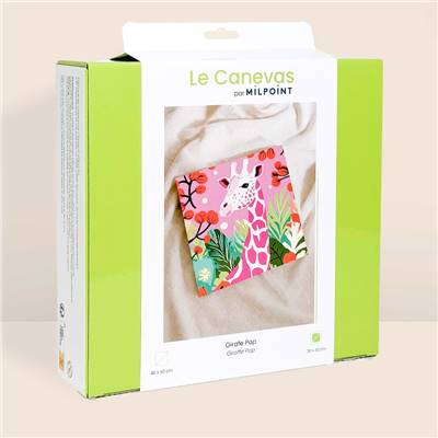 Kit canevas Girafe pop 30 x 30 cm MILPOINT