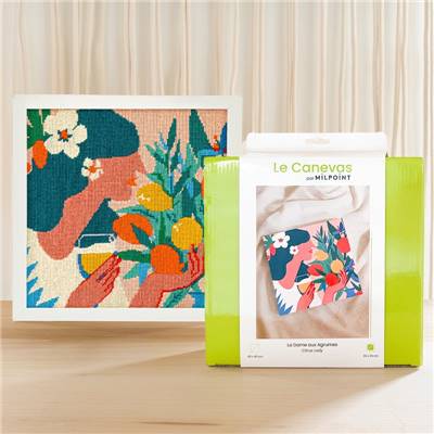 Kit canevas La dame aux agrumes 30 x 30 cm MILPOINT