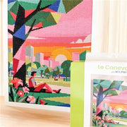 Kit canevas Parc au crépuscule 40 x 50 cm MILPOINT