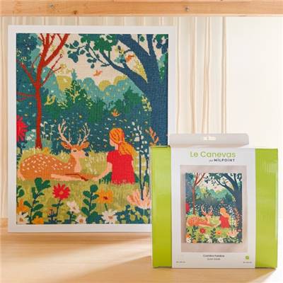 Kit canevas Clairière paisible 40 x 50 cm MILPOINT