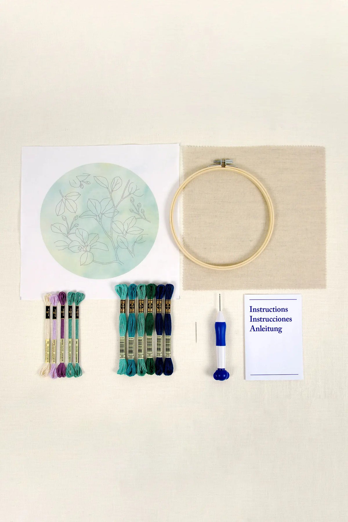 Kit Punch needle Balade dans la jungle de Nathalie Weinzaepflen DMC