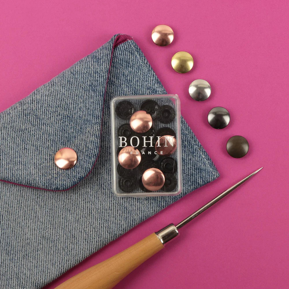 Pression magique métallisée 14 mm (boîte de 4) BOHIN