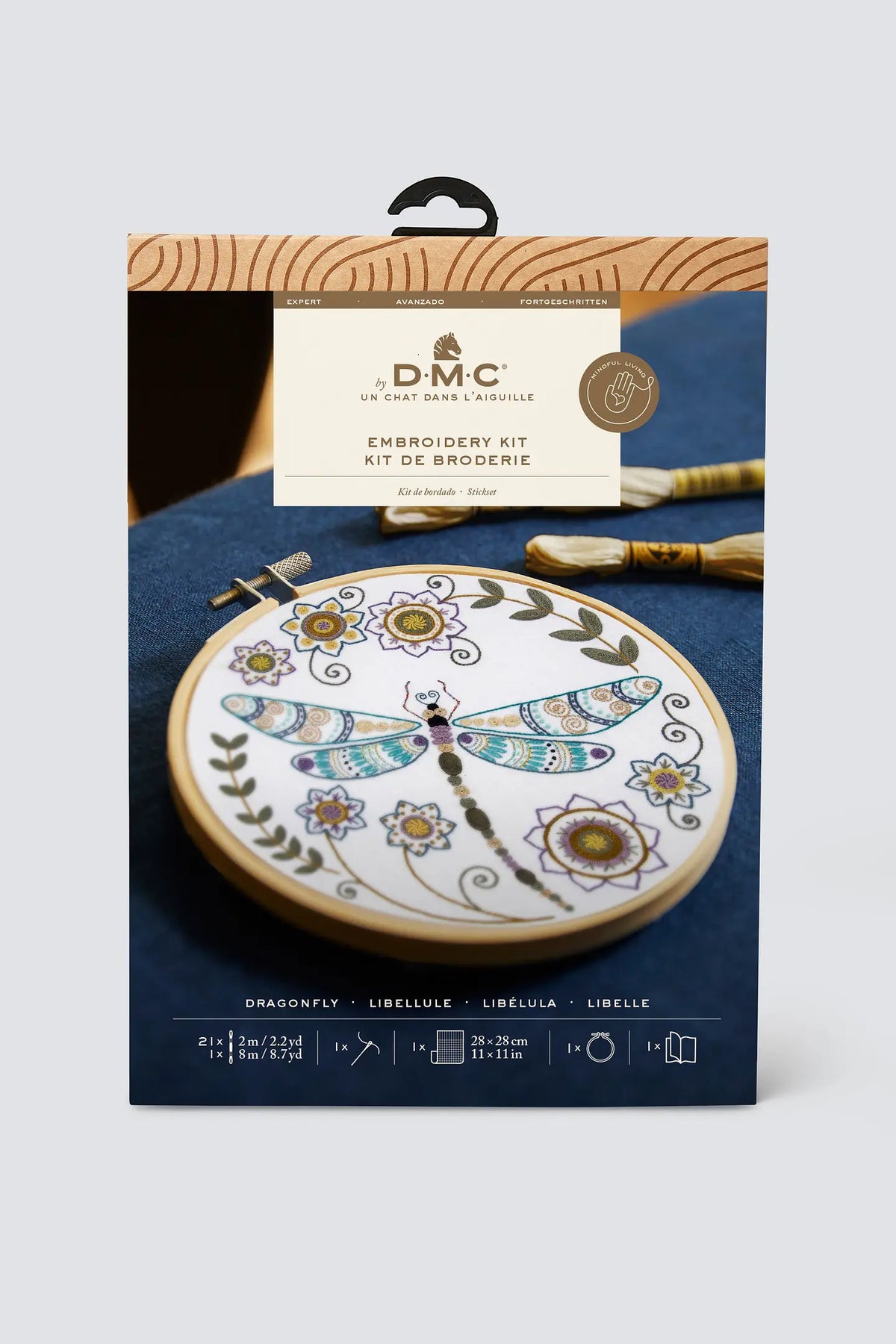 Kit de broderie Libellule par Un chat dans l'aiguille, niveau avancé DMC