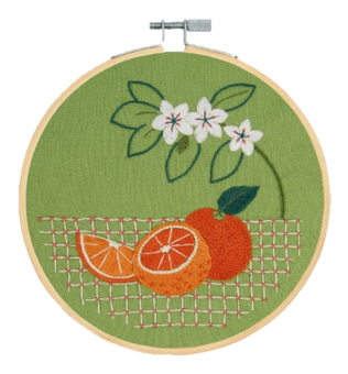 Kit Broderie traditionnelle Les Oranges DMC