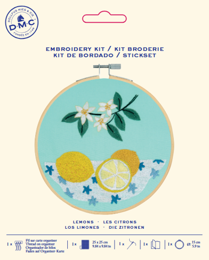 Kit Broderie traditionnelle Les Citrons DMC