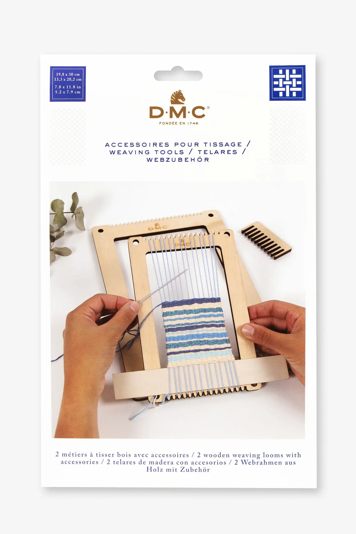Ensemble de 2 métiers à tisser avec accessoires DMC