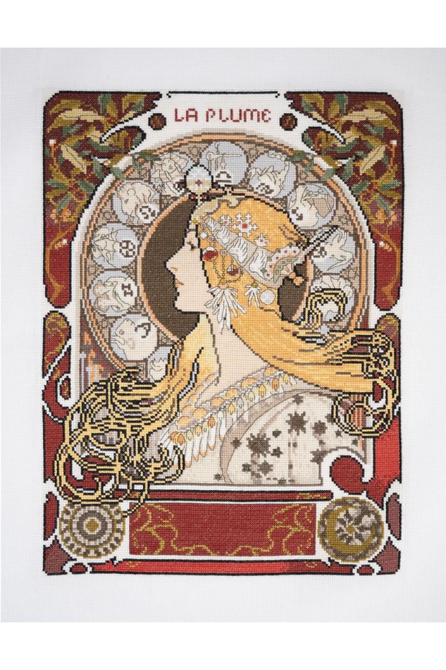 Kit point de croix "Zodiaque" d'Alfons Mucha DMC