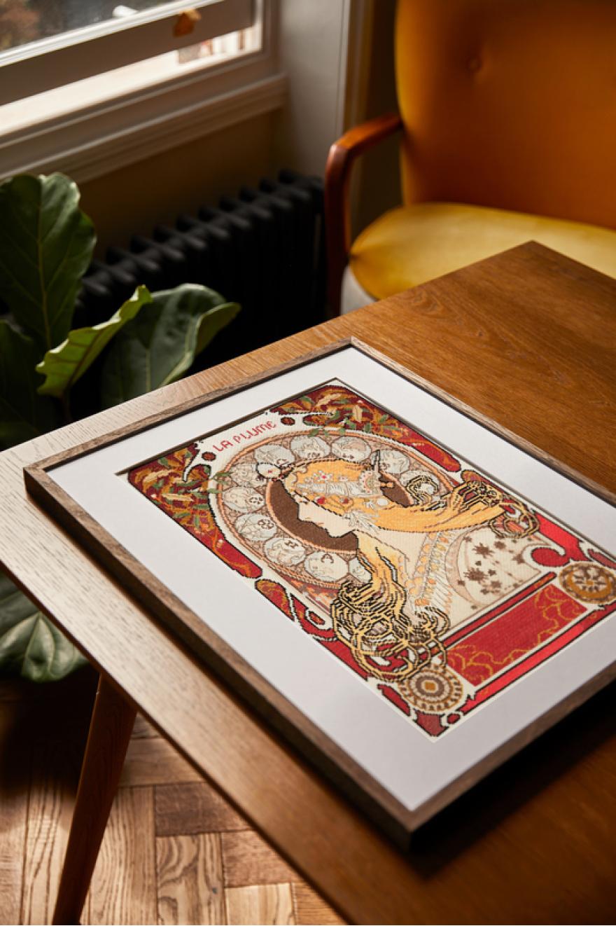 Kit point de croix "Zodiaque" d'Alfons Mucha DMC