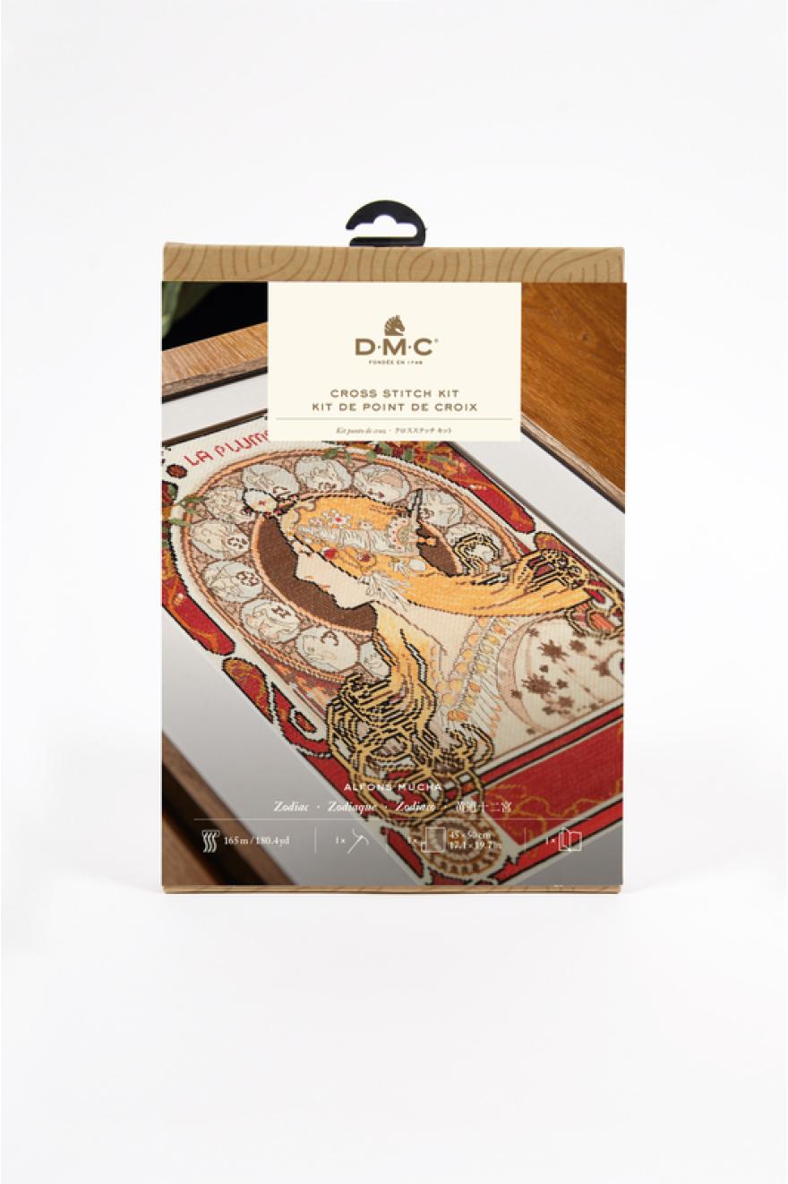 Kit point de croix "Zodiaque" d'Alfons Mucha DMC