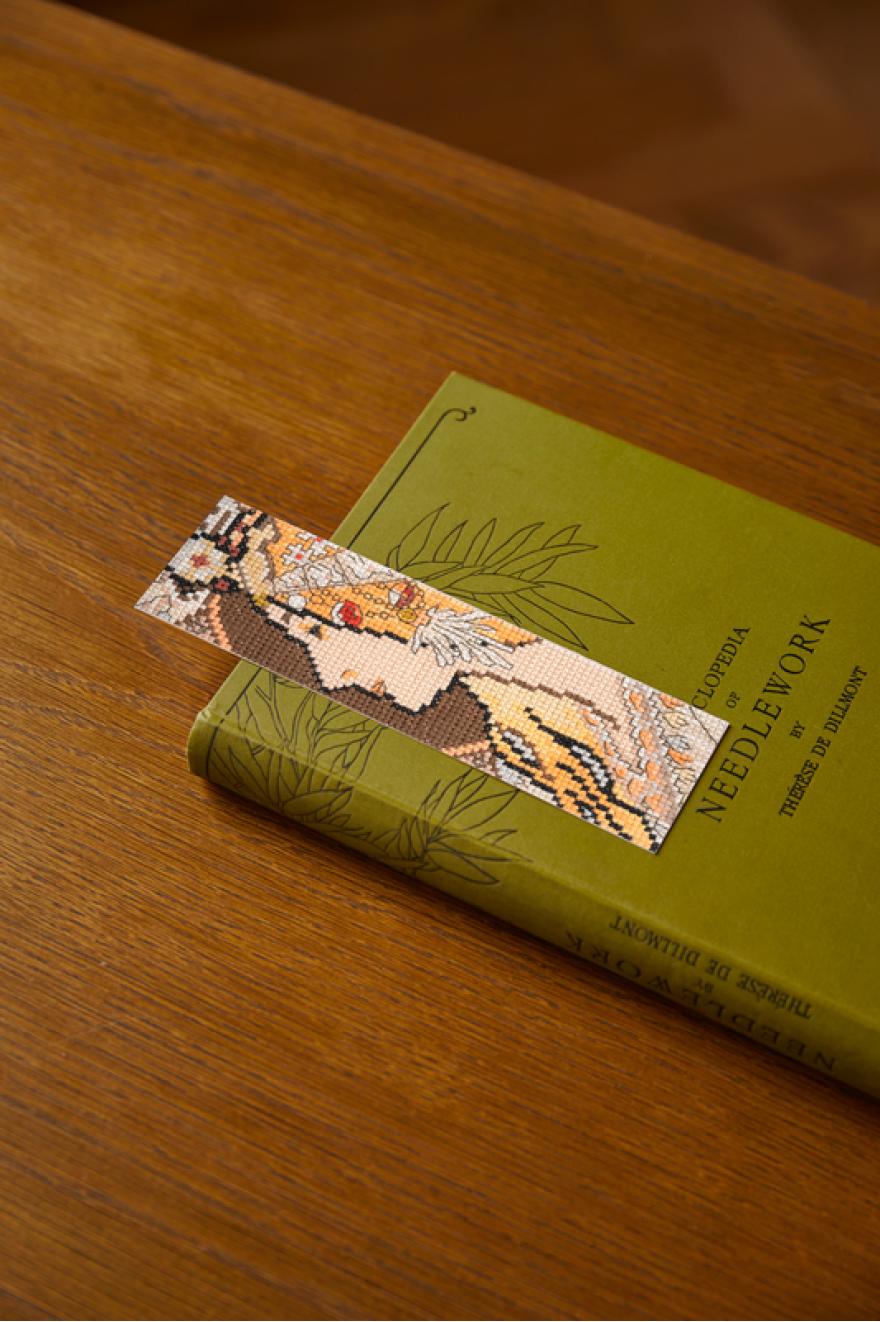 Kit marque-pages au point de croix "Zodiaque" d'Alfons Mucha DMC