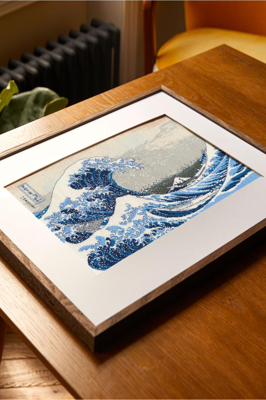 Kit point de croix "La grande vague" de Katsushika Hokusai DMC