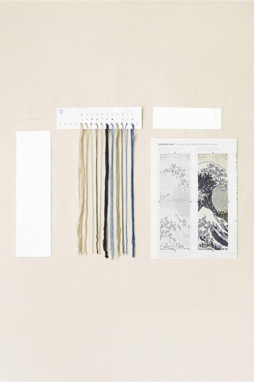 Kit marque-pages "La grande vague" de Katsushika Hokusai DMC