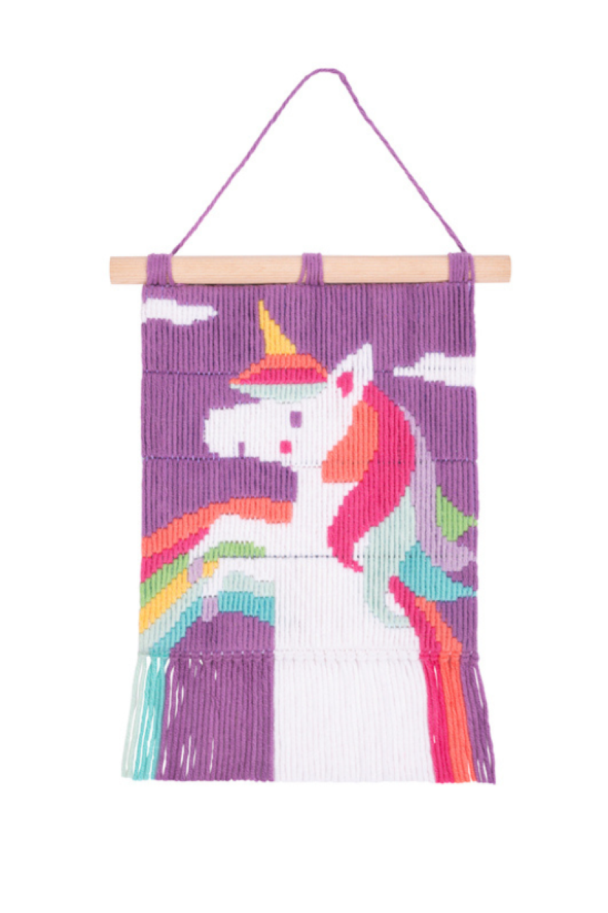 Kit point lancé Licorne dans le ciel DMC