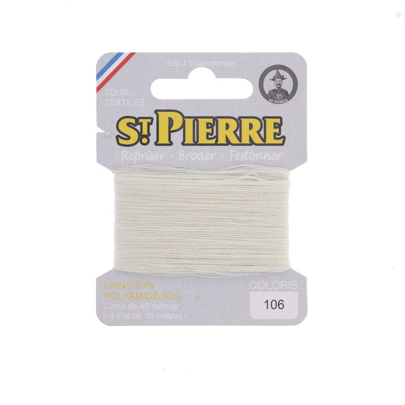 Fil à repriser en laine carte de 10m SAINT PIERRE