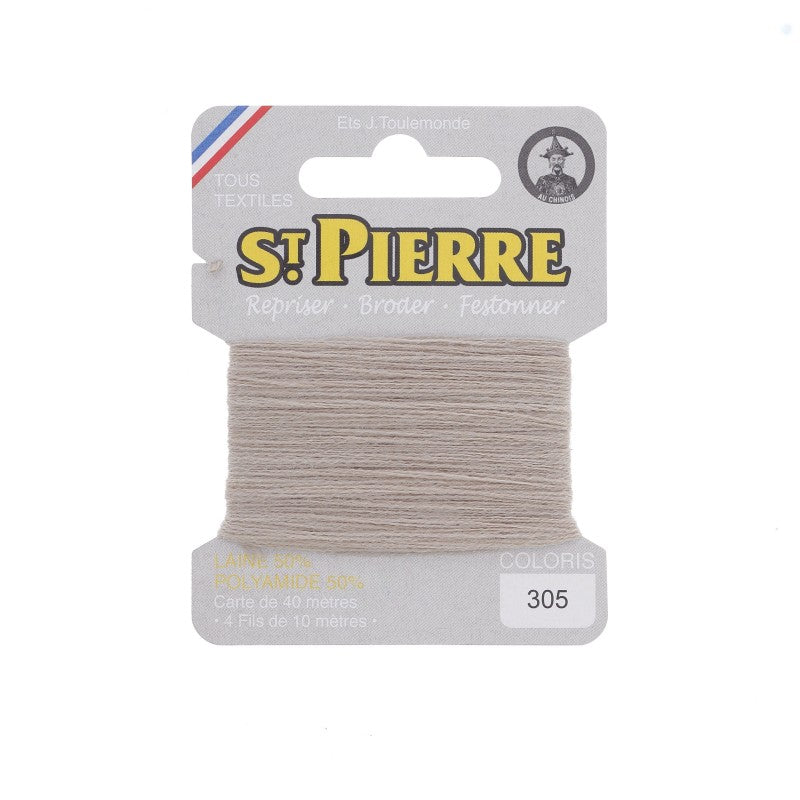 Fil à repriser en laine carte de 10m SAINT PIERRE