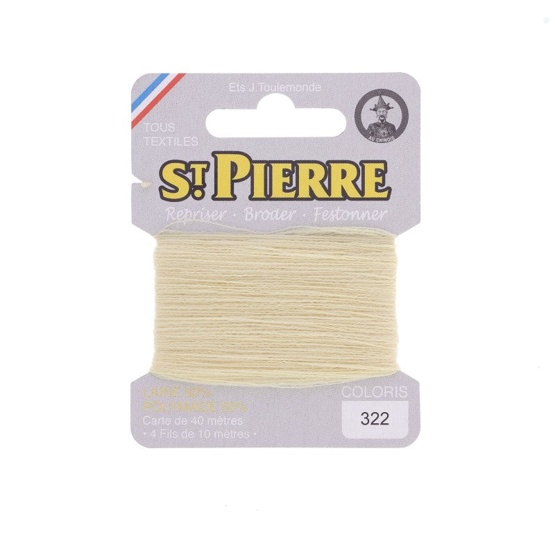 Fil à repriser en laine carte de 10m SAINT PIERRE