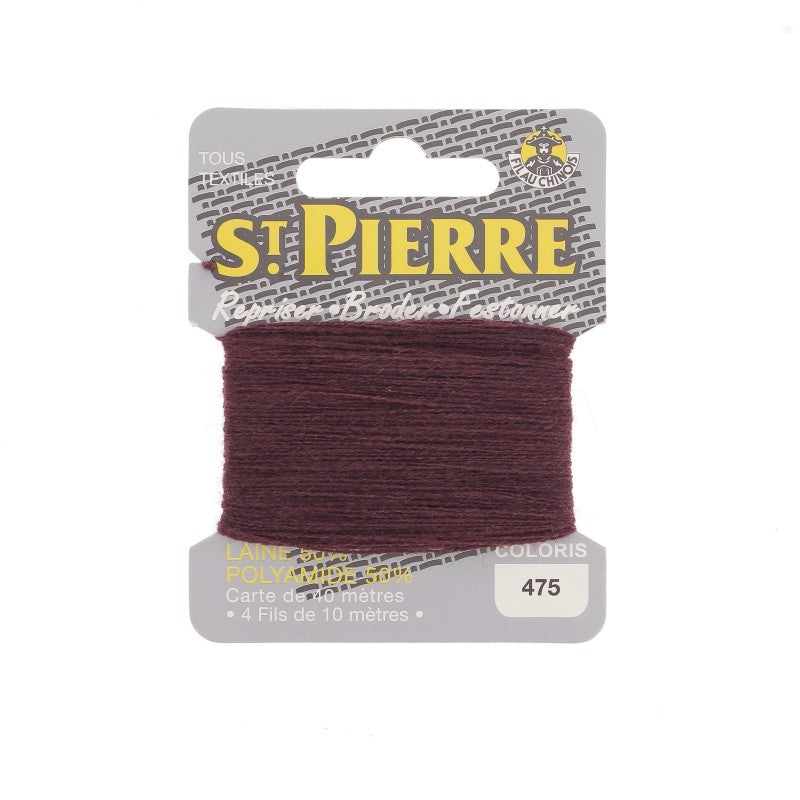 Fil à repriser en laine carte de 10m SAINT PIERRE