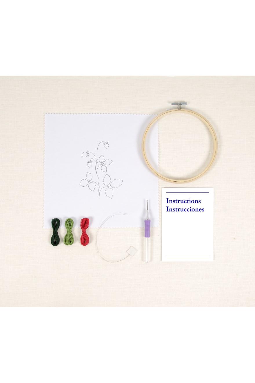 Kit débutant Punch Needle fine Le fraisier DMC