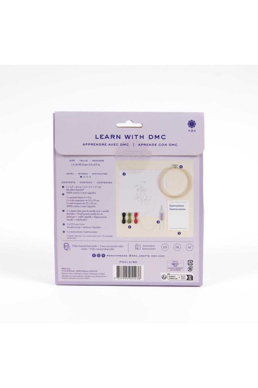 Kit débutant Punch Needle fine Le fraisier DMC