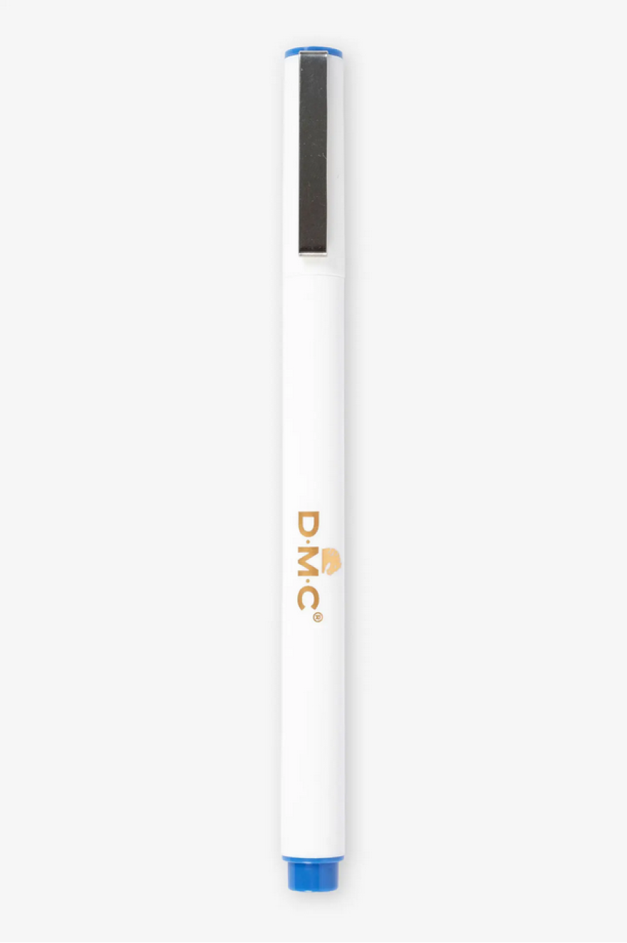 Stylo transfert à pointe fine soluble dans l'eau coloris bleu DMC